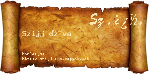 Szijj Éva névjegykártya