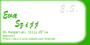 eva szijj business card